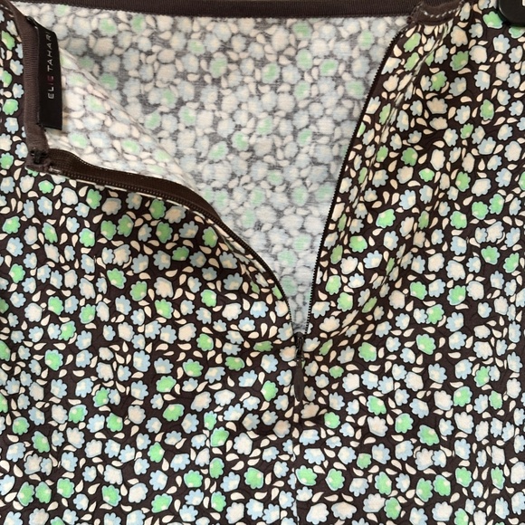 Elie Tahari Cotton Art Nouveau Print Skirt Size 6 Generous Fit - Picture 7 of 15